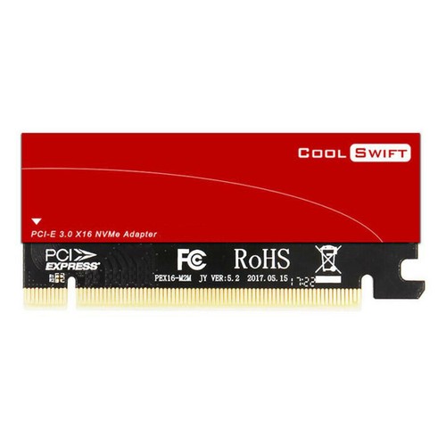 COOL SWIFT M.2 NGFF NVMe SSD to PCIE 4.0 X16 Adapter Card Plus Heatsink Case - 第 5/7 張圖片