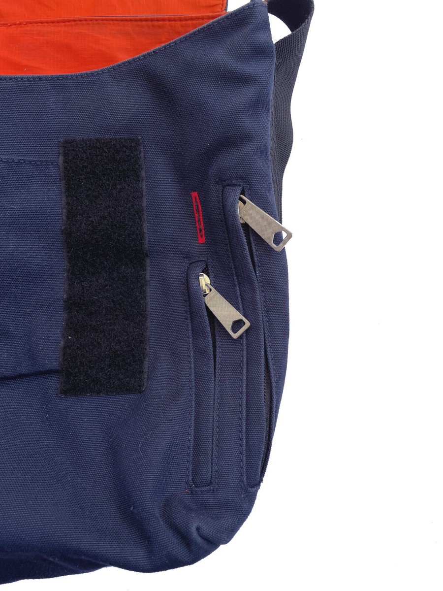 JACK SPADE Large Messenger Bag Navy Canvas Crossbody 18
