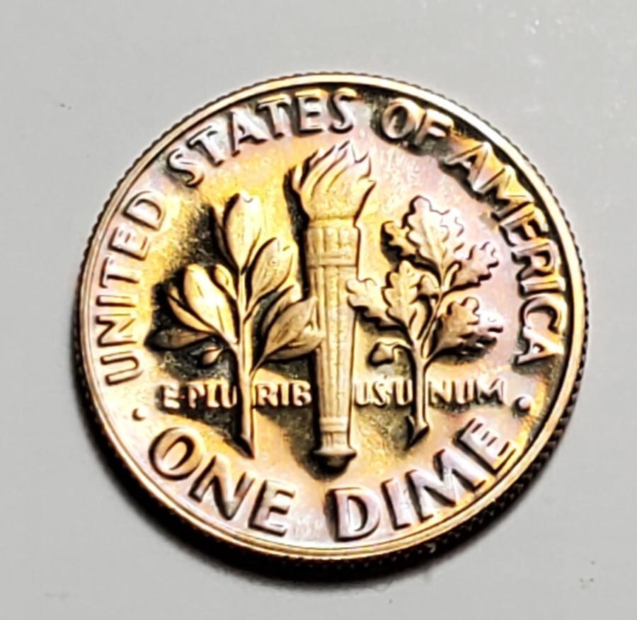 TONED 1980 S ROOSEVELT DIME PROOF UNC #C3653 | eBay