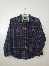Vintage 90s Sears Mens Shirt Size XL Plaid Flannel Grandpacore Cottagecore