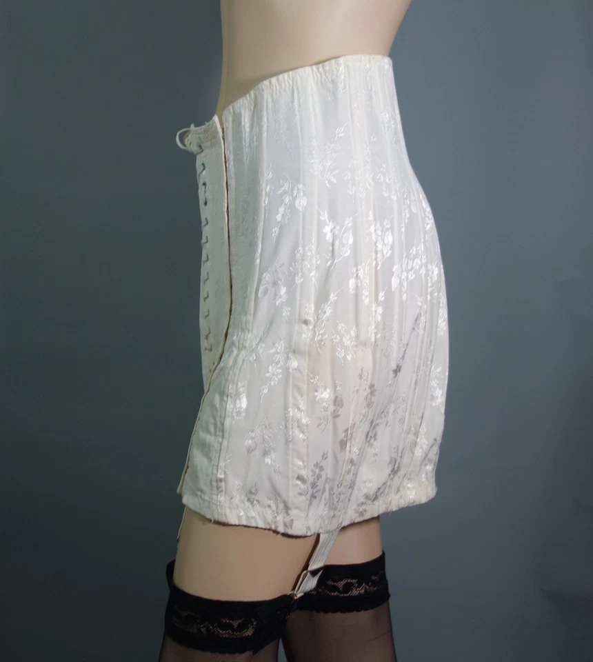 Corsé/faja brocado vintage~años 50~SPIRELLA~ cintura alta 34-38 frente ajustado Foto 4 de 4