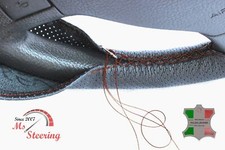 FÜR BUICK ENCORE 13-19 SCHWARZ PERF LEDER LENKRADBEZUG BRAUN STIT