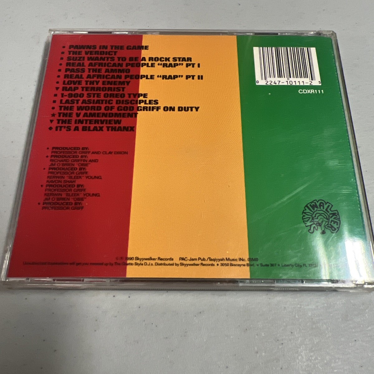 Professor Griff & Last Asiatic Disciples Pawns in Game US Rap CD