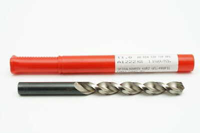 Titex Plus A1222 Spiralbohrer Kurz Ø 11 mm HSS DIN 338 TYP UFL