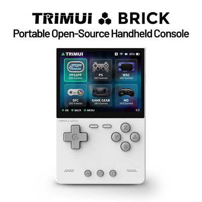 TrimUI BRICK Tragbare Retro-Spielekonsole 400 PPI IPS-Bildschirm 64 GB Linux