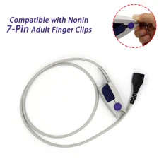 1Pc 7-Pins Adult Finger Clip Spo2 Probe Sensor Fit for Nonin 8500,8600,8700,8800