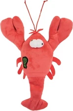 goDog Action Plush Lobster Animated Squeaky Dog Toy, Chew Guard Technology - Red