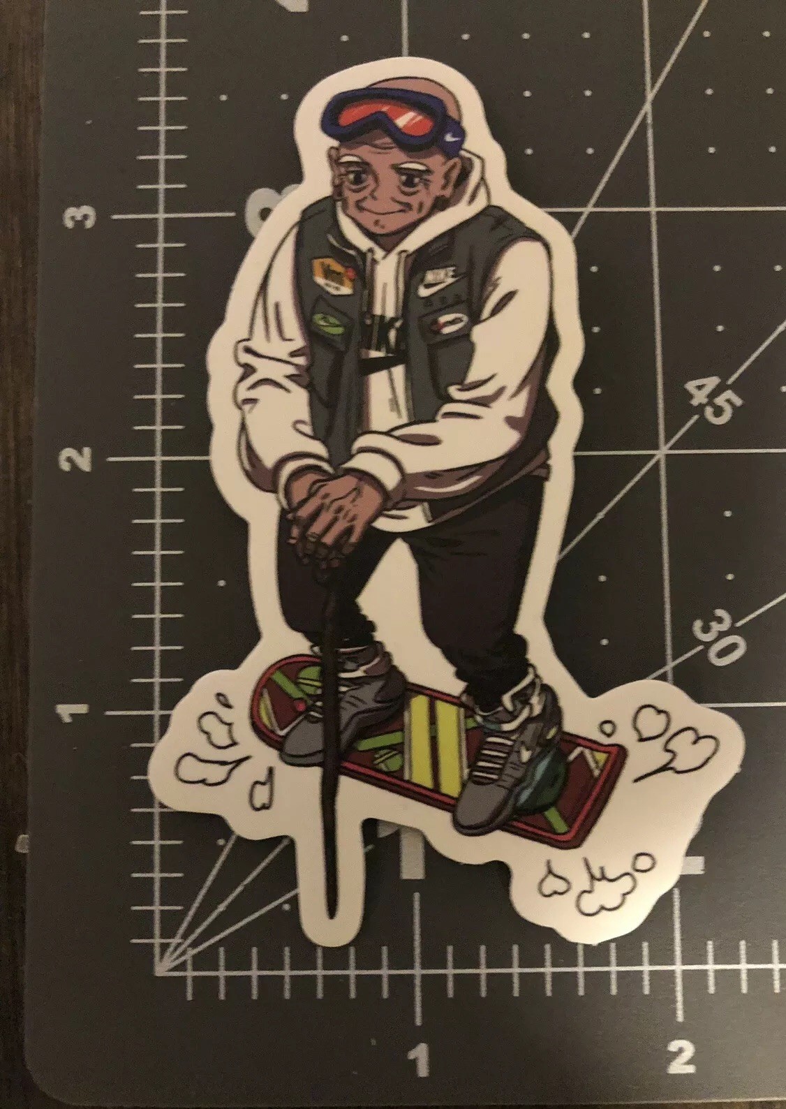 Old Man Nike Hover board Humor Skateboard /Laptop / Guitar Decal Sticker B8O