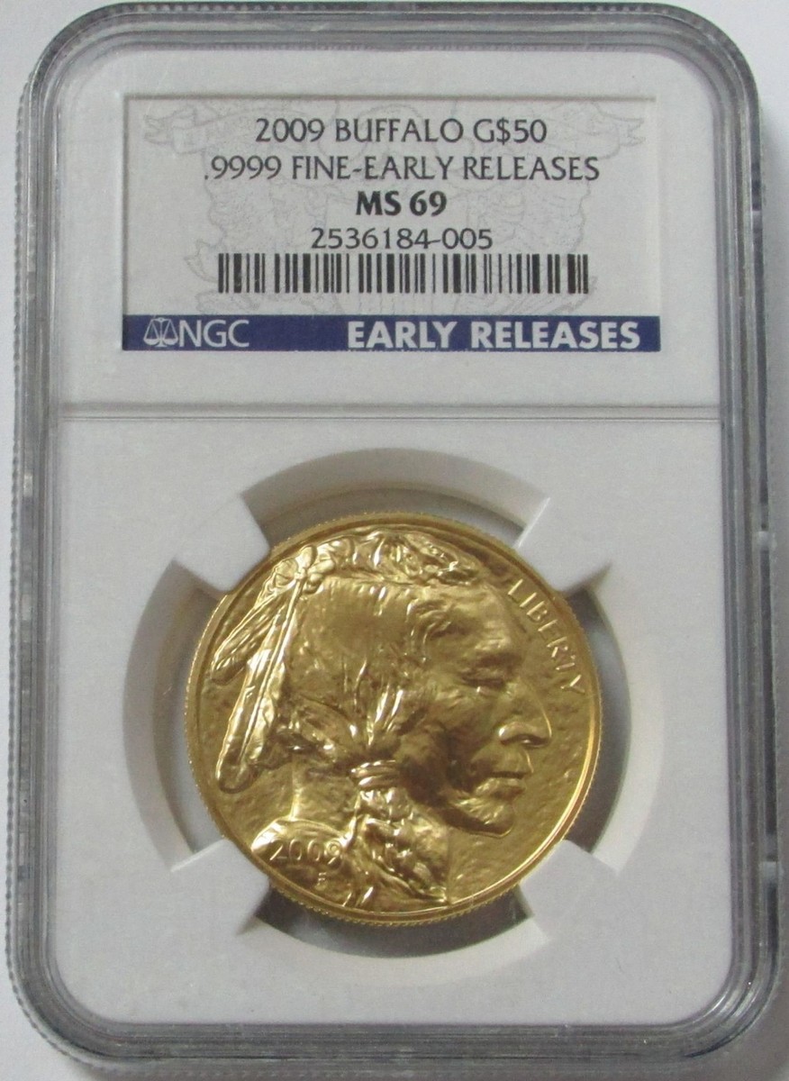 2009 GOLD $50 AMERICAN BUFFALO 1oz .999 FINE NGC MINT STATE 69
