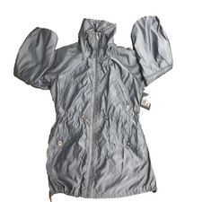 G.e.t. Women's Raincoat Jacket Small General Equipment Technique Gray Zip Up