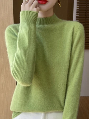 Women Knitted Sweaters Fashion V-Neck Top Sweater Autumn Warm Pullover Soft - Imagen 14 de 46