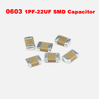 0603 1PF 1NF-22UF SMD Capacitor SMT Ceramics Surface Mount Chip Capacitors MLCC