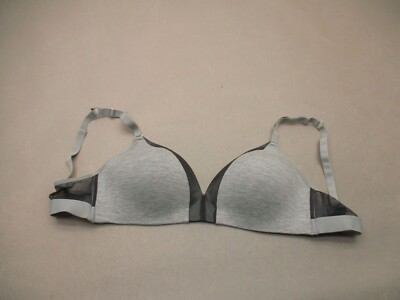 36D LIVELY Womens Gray Mesh Lined Wireless Back Closure Adjustable Demi Bra 3K