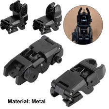 Folding Flip Up Iron Sight Back Up Sights Set 20MM Front Rear Picatinny Rails US