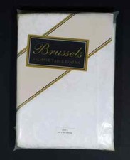 Brussels White Damask Tablecloth 60" x 84" Oblong NEW