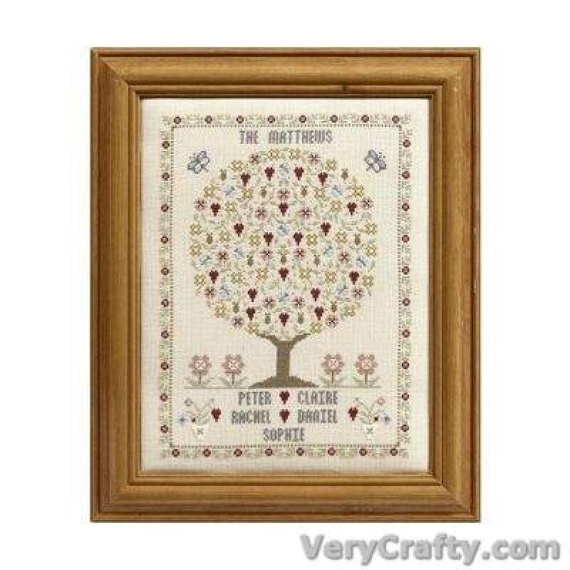 Historical Sampler Company - Butterfly & Bee Family Tree Counted Cross Stitch Ki