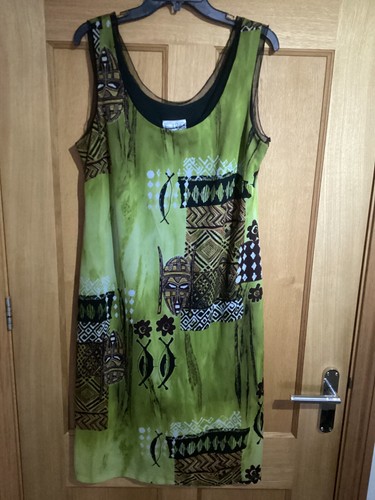 Joseph Ribkoff Green Multi Dress Size 16