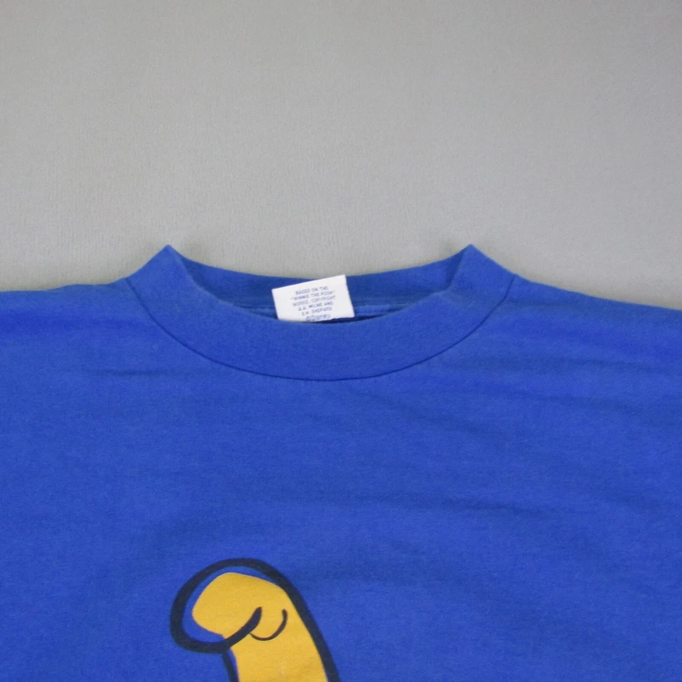 Vintage Disney Shirt Mens XL Blue Sleep Pajama Top Tall Tee Winnie The Pooh 90s - Image 3 of 4