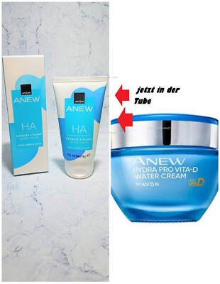 Avon Anew HYDRA PRO Hydrate Plump Water Cream Hyaloronic Acid Tagescreme Tube EU