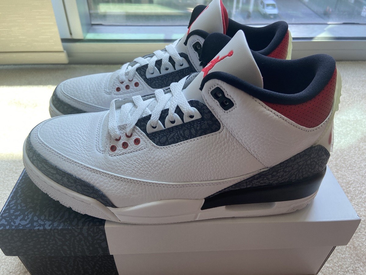 Size 10 - Jordan 3 Retro Denim SE Fire Red 2020 194277043294| eBay
