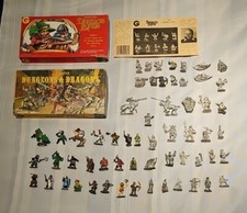 lot of 59 1980s Grenadier Fighting Men Dungeons Dragons Miniatures Figure pcs,