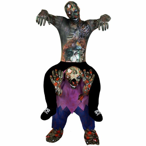 HERREN ZOMBIE KOSTÜM HALLOWEEN FANCY KLEID HORROR GORY DEAD UNTOTE LEICHE OUTFIT - Bild 1 von 9