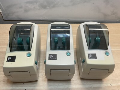 Zebra LP 2824 Plus Label Printer 282P-201510-000 No AC Adapter /LOT OF 3 JUA1289