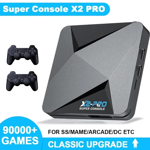 KINHANK Retro Super Console X2 Pro 258GB , 2 Controller mit 70.000-90.000 Spiele
