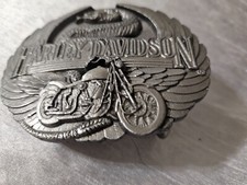 Harley Davidson Buckle 1991 Siskiyou M88 Snake Bike Wings USA Vintage