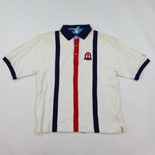 Vintage Y2K Tommy Hilfiger Preppy Striped Collar Size L Short Sleeve Polo Shirt