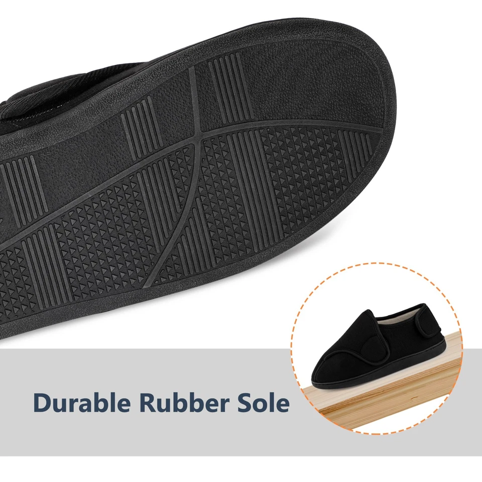 Herren Dianetiker Wide Fit Passform Slipper Winter Warm Orthopädische Schuhe - Bild 4 von 4