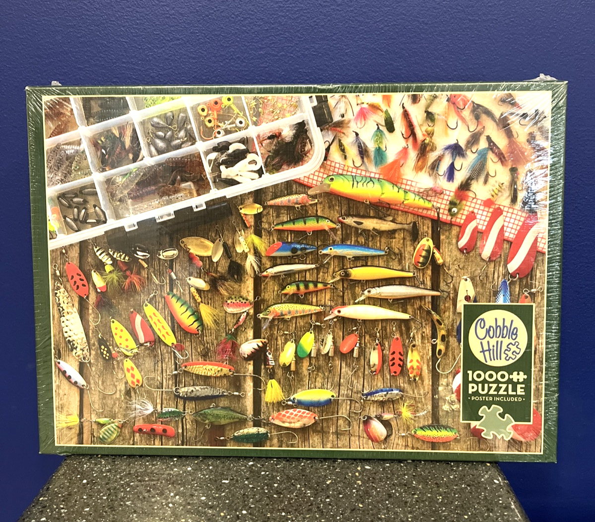 cobble hill fishing lures puzzle 1000 1000-Piece Cobble Hill puzzles are sealed in environmentally friendly shrink wrap Cobble Hill Original 1000-piece fishing