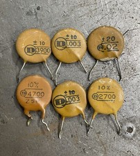 Vintage Circle D .003uf  .0027 .0047 .02 .0039 100V Guitar Disc Capacitor Lot