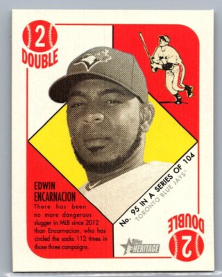 2015 topps heritage '51 collection edwin encarnacion mini red back #95