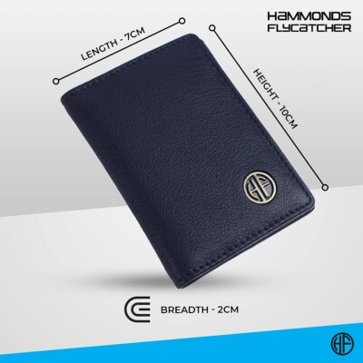 Men's Genuine Leather Wallet - Prussian Blue, 12 Card Slots, RFID Blocking, Coin Pocket & Hidden Compartments - View #7