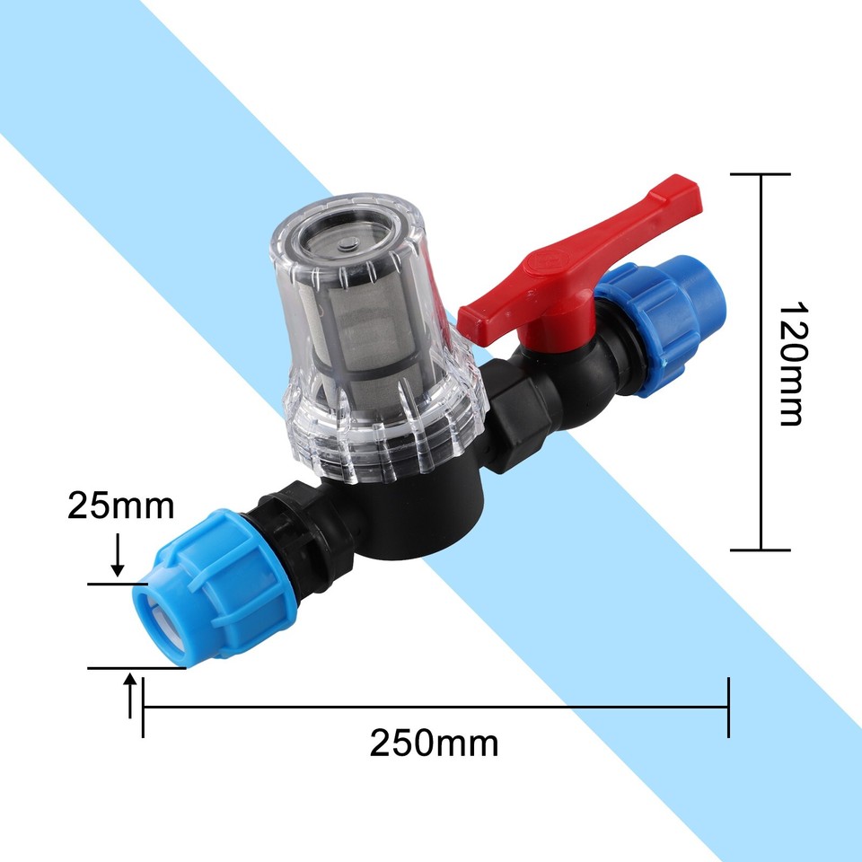 Hassle Installation Plastic Tube Water Filter for 20mm 25mm 32mm Pipes