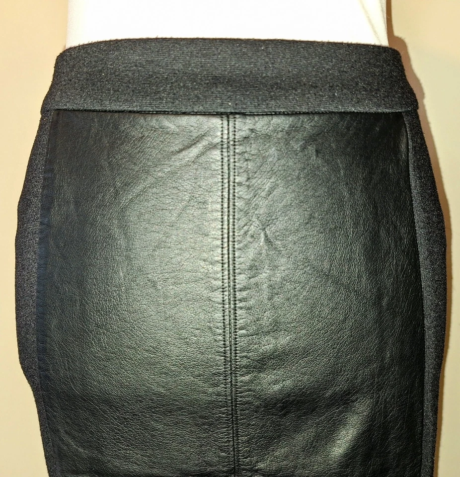 Черная профессиональная юбка-карандаш Nicole от Nicole Miller из искусственной кожи размер XS - Изображение 2 из 4