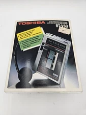 Vintage 1980s Toshiba RT-VS3 AM FM Stereo Cassette Player,,For Parts Only.