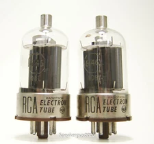 2X RCA Black Plate Power Tubes / 6146 / 58-30 57-09 -- KT