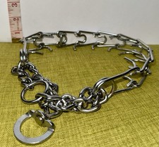 Heavy Duty Metal Prong Dog Training Collar   Adjustable Pinch Collar with Chains