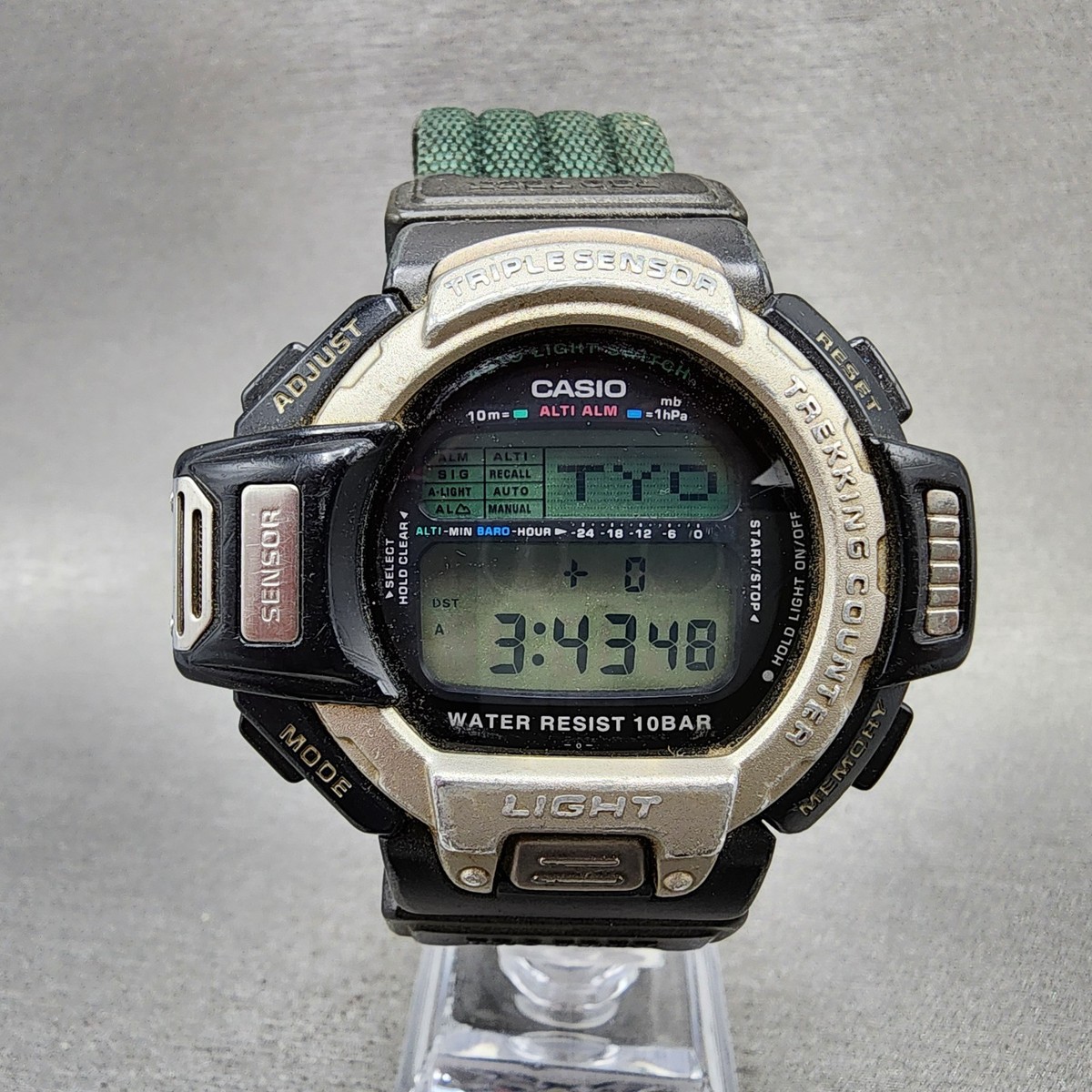 CASIO プロトレック　PRT-60 CASIO PRT-60 Quartz Digital Watch Khaki Outdoor Style JAPAN