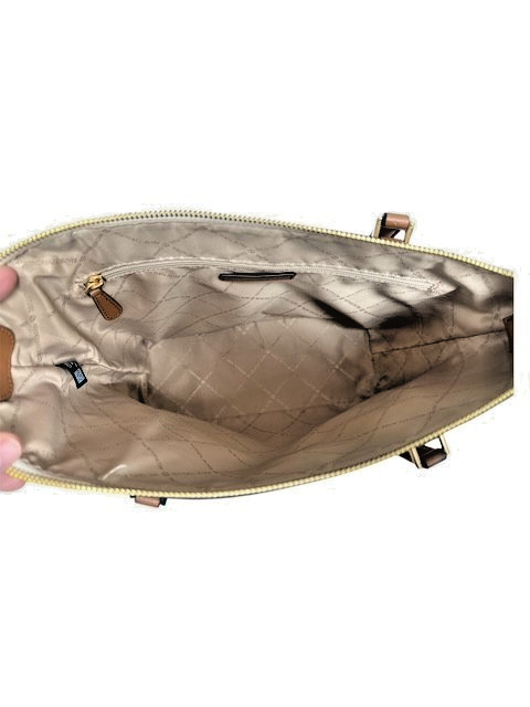 Michael Kors Charlotte Large Top Zip Tote Vanilla Signature Shoulder Bag thumbnail 6