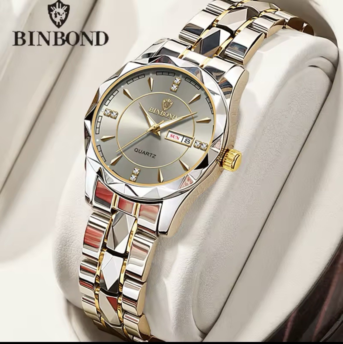 BINBONG Women Watches Luxury Fashion Ladies Quartz Watch Waterproof Luminous Dat