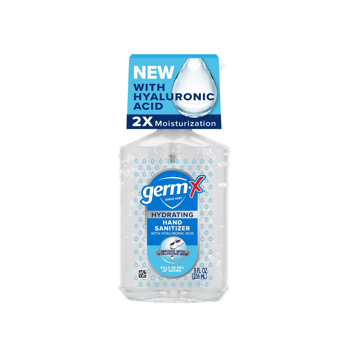 Germ-X Hydrating Hand Sanitizer with Hyaluronic Acid, 8 fl oz Pump