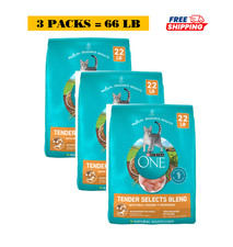 3 Packs, Purina® ONE® Tender Selects Adult Cat Dry Food - Chicken 22 Lb 1.33 per pound