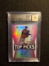 2017 Leaf Metal Draft Top Picks Royce Lewis Auto 9 Of 10, BGS 9.5 GM, 10 Auto