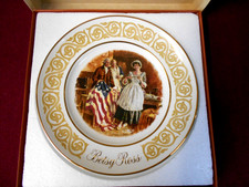 1973 Avon "BETSY ROSS" English Porcelain 8.75" Comm. Plate Original Box VTG