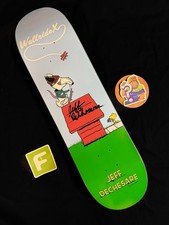 RARE SIGNED Jeff DeChesare Charlie Brown Roof Rat Snoopy Peanuts Skateboard Deck