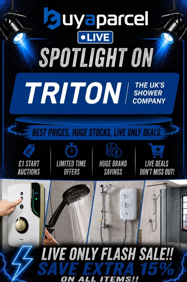 Buyaparcel LIVE Spotlight on Triton Showers | £1 Auctions | Live ONLY Deals