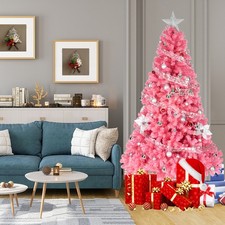 LEADZM 6 FT Artificial Christmas Tree, Unlit Christmas Pine Tree
